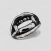 Anillo hombre plata caballero boca vampiro