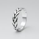 Men's silver braid ring
