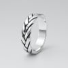 Anillo hombre trenza plata