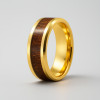 N Bague Alliance Tungstène Incrustation Bois Personnalisable (Dupliqué)