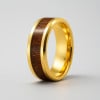 N Bague Alliance Tungstène Incrustation Bois Personnalisable (Dupliqué)