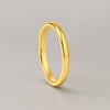 Noir Bague tungstène anneau fin lisse