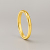 Noir Bague tungstène anneau fin lisse