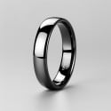 Blanc Bague tungstène alliance 4mm lisse