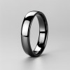 Blanc Bague tungstène alliance 4mm lisse