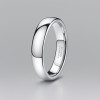 Blanc Bague tungstène alliance 4mm lisse