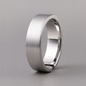 Bague ouverte homme anneau argent finition brosse
