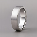 Offener Herrenring aus Silber mit gebürstetem Finish