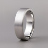 Bague ouverte homme anneau argent finition brosse