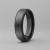 6mm Bague mariage ceramique noire brosse personnalisable