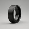 6mm Bague mariage ceramique noire brosse personnalisable