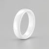 w Bague personnalisee alliance dome ceramique noire