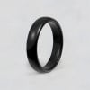 N4 Bague personnalisee alliance dome ceramique noire