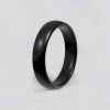 B4 Bague personnalisee alliance dome ceramique noire