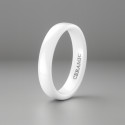 B4 Bague personnalisee alliance dome ceramique noire