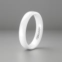 N4 Bague personnalisee alliance dome ceramique noire