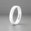 B4 Bague personnalisee alliance dome ceramique noire
