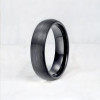 8mm Bague mariage ceramique dome brosse personnalisable