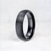 6mm Bague mariage ceramique dome brosse personnalisable