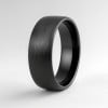 8mm Bague mariage ceramique dome brosse personnalisable