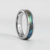 Bague mariage personnalisee homme tungstene nacre abalone