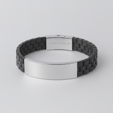 Herrenarmband aus Gummi und Stahl – Personalisierbar und modern