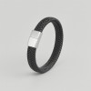 Bracelet homme cuir tresse fermoir magnétique