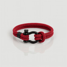 Herren-Seilarmband mit Marine-Schäkelverschluss aus Stahl