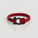 Bracelet homme corde fermoir manille marin acier