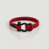 R Bracelet homme corde fermoir manille marin acier