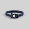 Bracelet homme corde fermoir manille marin acier