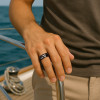 Customizable tungsten groove men's wedding ring