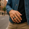 Bague mariage tungstene zirconium finition miroir alliance personnalisable