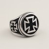 Bague chevaliere homme croix de malte en acier inoxydable