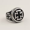 Bague chevaliere homme croix de malte en acier inoxydable