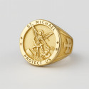 Anello di protezione da uomo in acciaio Saint Michael Chevaliere