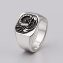 Bague homme chevaliere scorpion zodiaque acier inoxydable