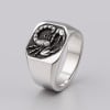 M Bague homme chevaliere scorpion zodiaque acier inoxydable