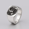 Bague homme chevaliere scorpion zodiaque acier inoxydable