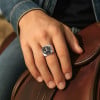 M Bague homme chevaliere scorpion zodiaque acier inoxydable
