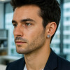 Boucles d'oeilles homme clous chat argent