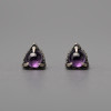 Boucles d'oreilles clous argent griffe oxyde zirconium