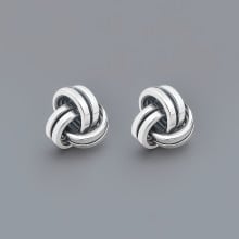 Silver Celtic knot stud earrings