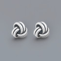 Boucles d'oreilles homme clou argent noeud celtique marin