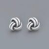 Boucles d'oreilles homme clou argent noeud celtique marin