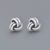 Boucles d'oreilles homme clou argent noeud celtique marin