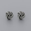 Boucles d'oreilles homme clou argent noeud celtique marin