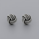 Boucles d'oreilles homme clou argent noeud celtique marin