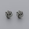 Boucles d'oreilles homme clou argent noeud celtique marin