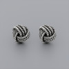 Boucles d'oreilles homme clou argent noeud celtique marin